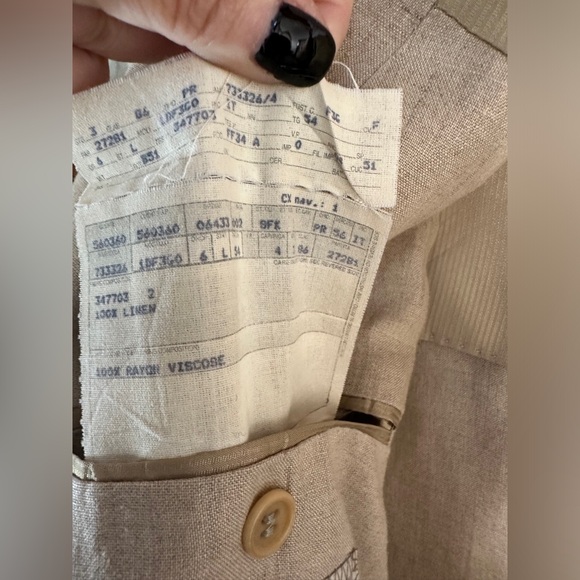 Ermenegildo Zegna Custom 100% Linen Jacket Unlined, 48-extra T, DRYCLEANED, MINT - Picture 6 of 7